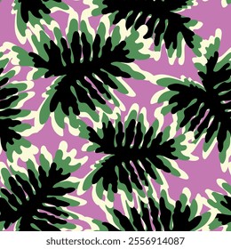 Colorful tropical hawaiian palm tree leaves pattern