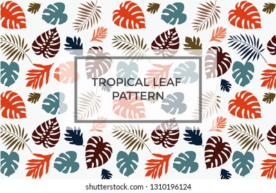 colorful tropical leaf pattern