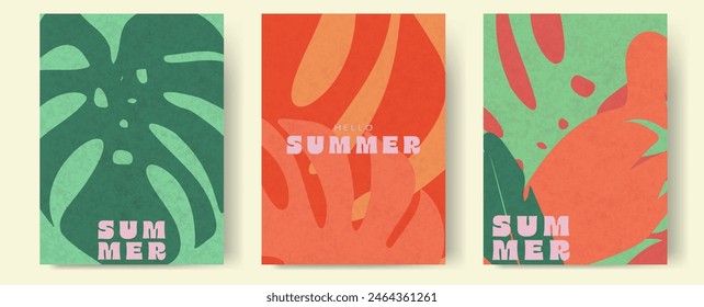 Colorful tropical palm leaves. Background, poster, banner. Summertime concept background, banner, cover, promotion concept design. 