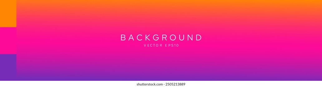 Colorful tropical summer color gradient background banner with pink purple and orange palettes, vector design