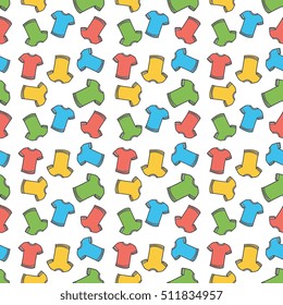 colorful t-shirt pattern seamless background