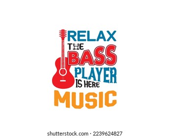 Colorful T-shirt and poster vector typography print with guitar. Live life loud Slogan graphic for t shirt. Rock and Roll sign.Make some noise hand drawn slogan. Vector illustration. 