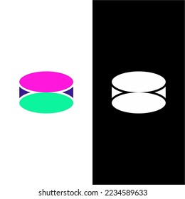 colorful tube shape logo vector for brand and company identity