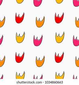 Colorful tulips flowers seamless pattern. Vector illustration