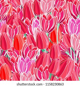 colorful tulips, seamless texture