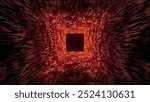 Colorful Tunnel Background. Abstract techno digital background. Big data visualization. Data flow information. Concept of digital communication. Wormhole. 3d vector illustration.