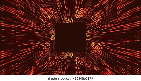 Colorful Tunnel Background. Abstract techno digital background. Big data visualization. Data flow information. Concept of digital communication. Wormhole. 3d vector illustration.