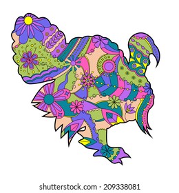 Colorful turkey