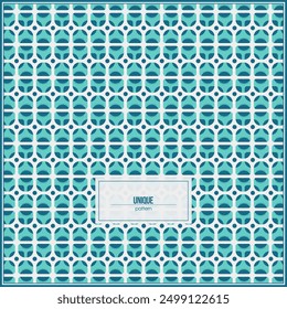 colorful turquoise pattern with unique shape of half round
