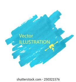 Colorful turquoise vector marker stain