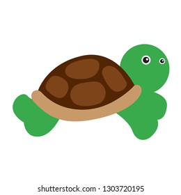 Cute Sea Turtle Cartoon Stock Vector (Royalty Free) 449719765