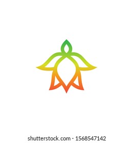 colorful turtle logo design template