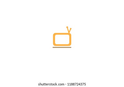 Colorful Tv Icon. Tv Vector Icon. Flat Tv Vector Icon Isolated.
