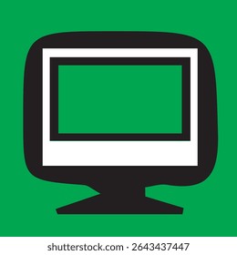 Ícone colorido de TV em estilo vetorial vibrante, simbolizando mídia, entretenimento e transmissão. Ideal para streaming de aplicativos e design criativo. Arquivo EPS do Adobe Illustrator incluído.