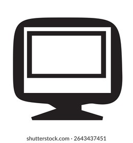 Ícone colorido de TV em estilo vetorial vibrante, simbolizando mídia, entretenimento e transmissão. Ideal para streaming de aplicativos e design criativo. Arquivo EPS do Adobe Illustrator incluído.