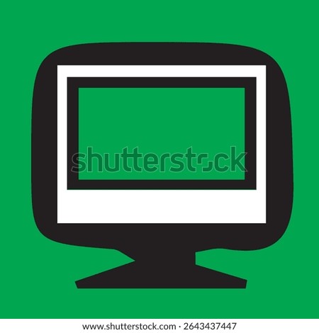 Colorful TV icon in vibrant vector style, symbolizing media, entertainment, and broadcasting. Ideal for streaming apps and creative design. Adobe Illustrator EPS file included.