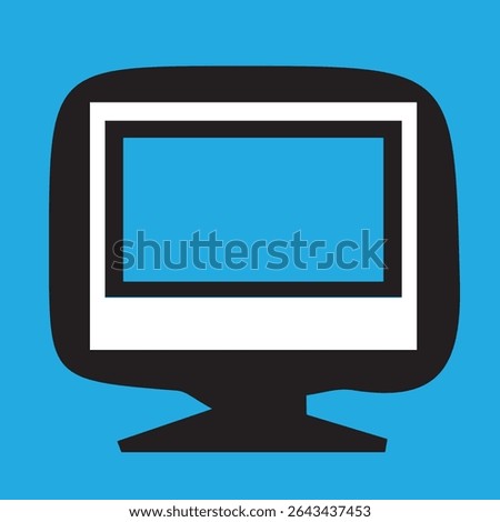 Colorful TV icon in vibrant vector style, symbolizing media, entertainment, and broadcasting. Ideal for streaming apps and creative design. Adobe Illustrator EPS file included.