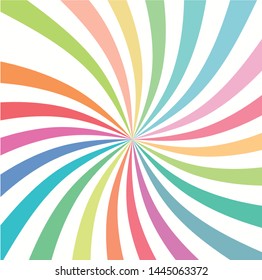 Colorful twirl rainbow pattern vector