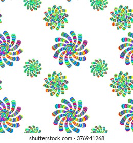 Colorful twist. Seamless Pattern. Use it for surface textures, wallpaper, web-page background and wherever you want. It will help to complement your work.