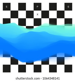 Colorful twisted dynamic wavy structure. Modern abstract illustration with flowing digital vapor. Futuristic background with iridescent clouds. Soft fluid gradient surface. Element of design.