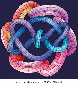 Colorful twisted rope illustration vector art