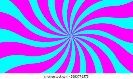 Colorful Twisted Swirl Pattern in Retro Psychedelic Style for Modern Design