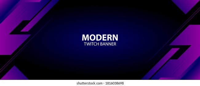 Colorful twitch design banner template