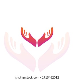 Colorful Two Hand Logo Template