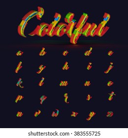 'Colorful' typeset, vector