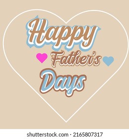 colorful typographic happy father's days
