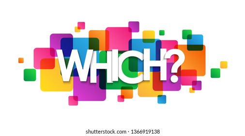 WHICH? colorful typography banner