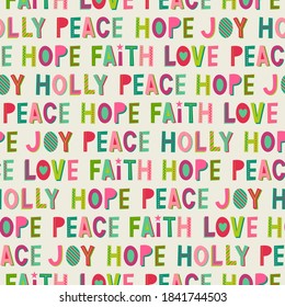 Colorful typography design pattern for christmas and new year background