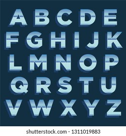 Colorful Typography font design with shadows