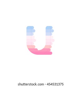 Colorful u Letters, vector design template elements for design