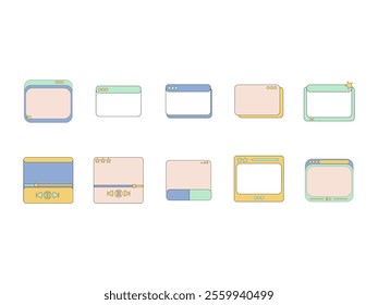 Colorful UI Frame Element Set