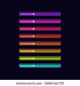 Colorful UI loading bar set