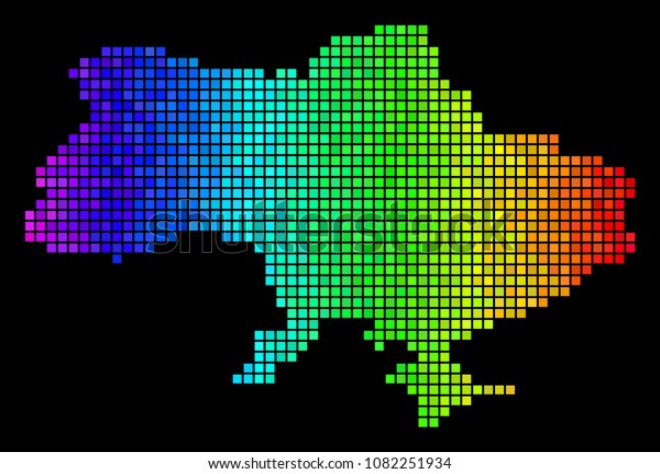 Colorful Ukraine Map Crimea Vector Territory Stock Vector Royalty Free 1082251934