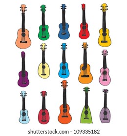 colorful Ukulele sketch