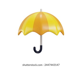 colorful umbrella icon 3d rendering vector illustration