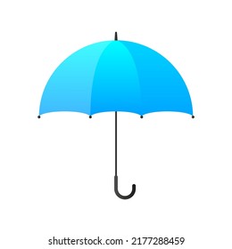 Colorful umbrella icon in flat design. Vector illustration.