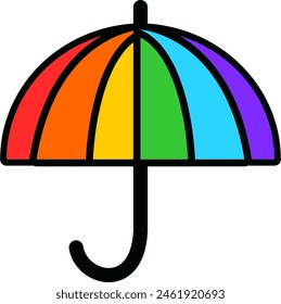 colorful umbrella isolated on white background vector image or clipart