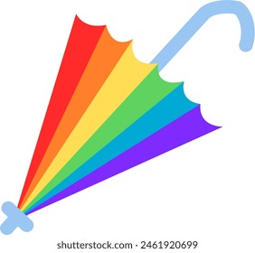 colorful umbrella isolated on white background vector image or clipart