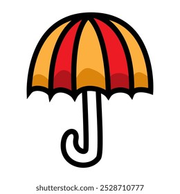 Colorful umbrella on white background