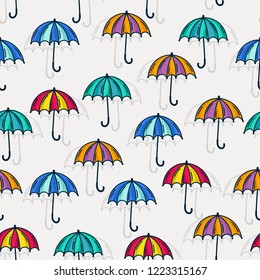 colorful umbrella pattern background