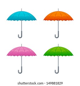 Colorful umbrella set