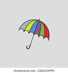 A colorful umbrella  vector design 
