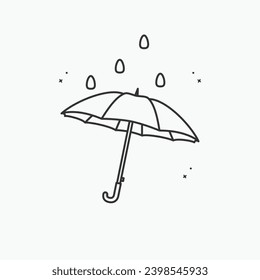 Colorful Umbrella Vector Illustration. Happy Autumn.Flat Cartoon Style vector illustration design