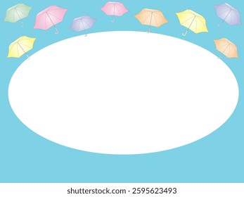 It is a colorful umbrellas frame. 