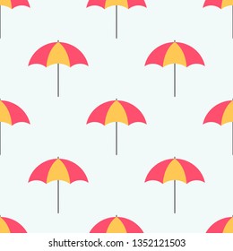 Colorful umbrellas seamless pattern. Vector illustration. Wrapping paper design.