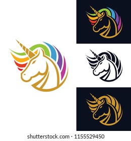 Colorful Unicorn Logo Design